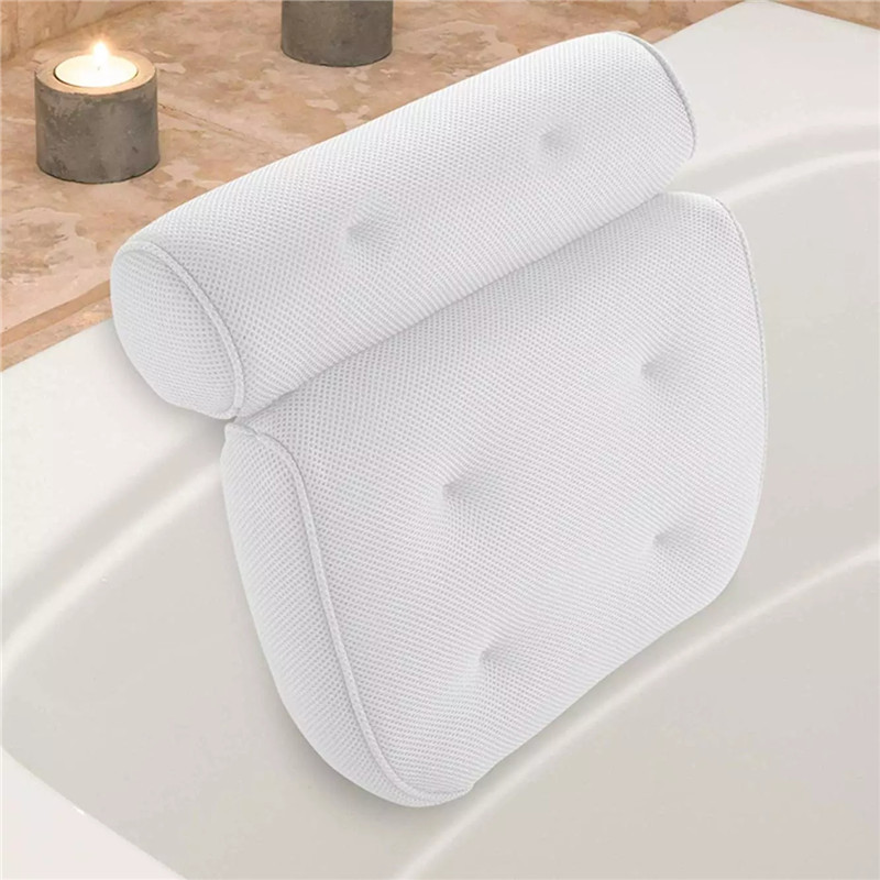 Spa Massage Pillow Headrest For Bath Bathtub Cushion Bath Pillow With Suction Cups Hot Tub Accessories Cushions HeadBack Pillows