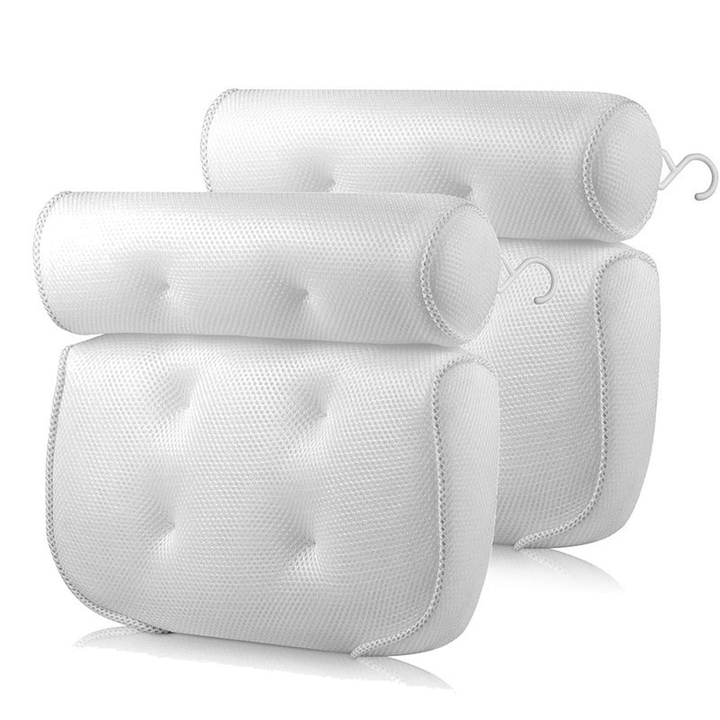 Spa Massage Pillow Headrest For Bath Bathtub Cushion Bath Pillow With Suction Cups Hot Tub Accessories Cushions HeadBack Pillows