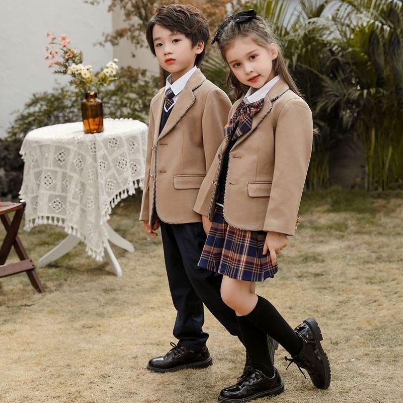 LF Classical Casual Breathable Kids School Uniform Anti Pilling Fitness Youth Blazer Primary School Uniform