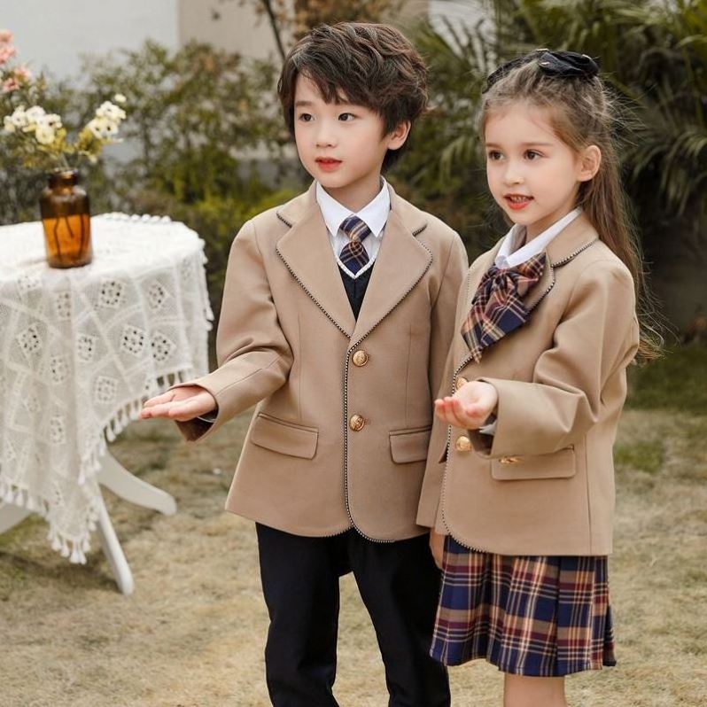 LF Classical Casual Breathable Kids School Uniform Anti Pilling Fitness Youth Blazer Primary School Uniform