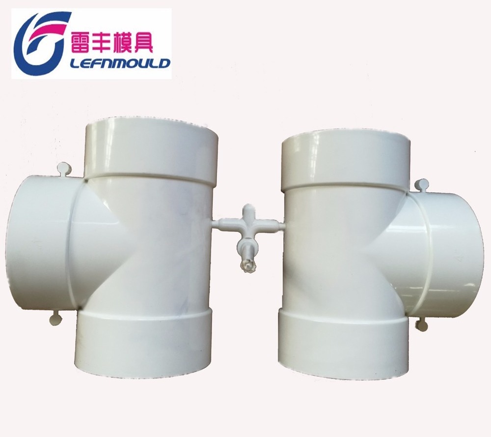 PVC plastic injection collapsible core pipe fitting mould