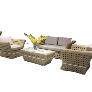 New luxury hotel rattan outdoor furniture sofa lounge sofa set