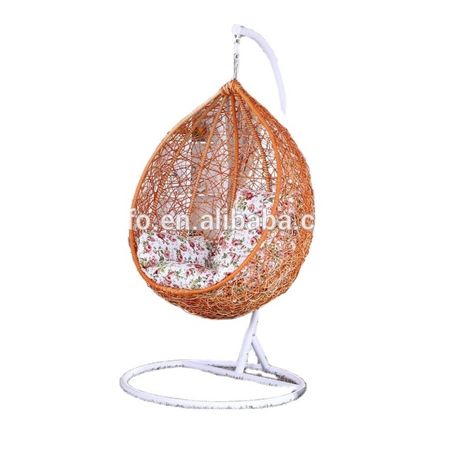 Luxury Rattan wicker Hanging egg chair for hot sale rattan swing