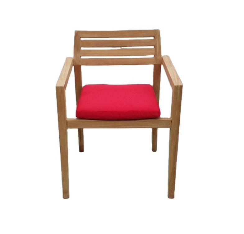 Outdoor Furniture dining set teak wooden chair with cushion