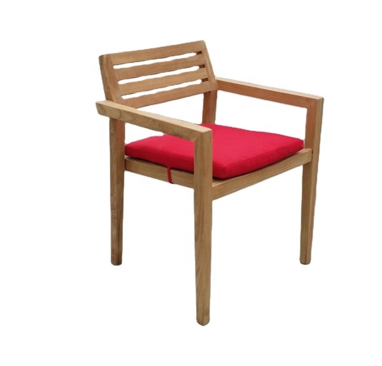 Outdoor Furniture dining set teak wooden chair with cushion