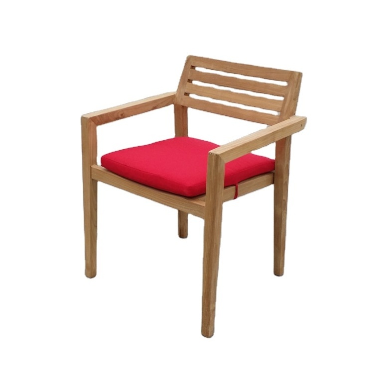 Outdoor Furniture dining set teak wooden chair with cushion