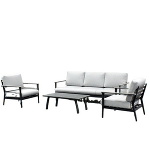 High quality aluminum frame fabric deep seating lounge set patio sofa