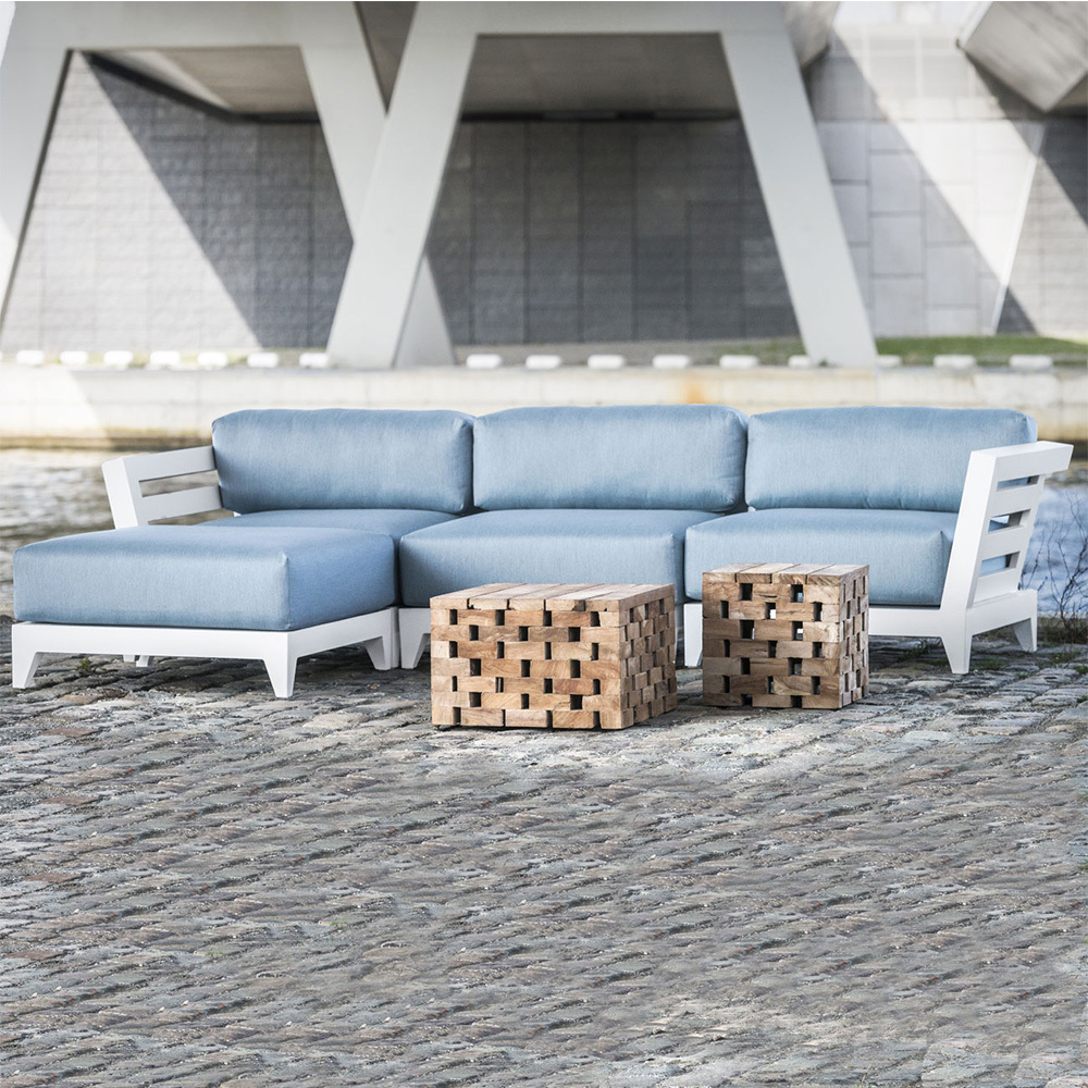 Commercial Outdoor Aluminum Frame Sectional Sofa Furniture with Thick Cushion