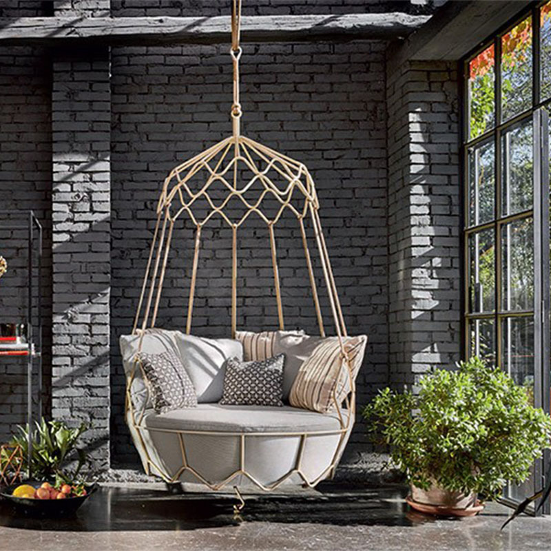 Outdoor garden furniture aluminum egg swing chair hanging chair