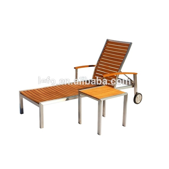 Wooden Leisure Hotel Garden Swimming Pool Chair Patio Sun Lounger Sun Bed Beach Lounge Outdoor Chair