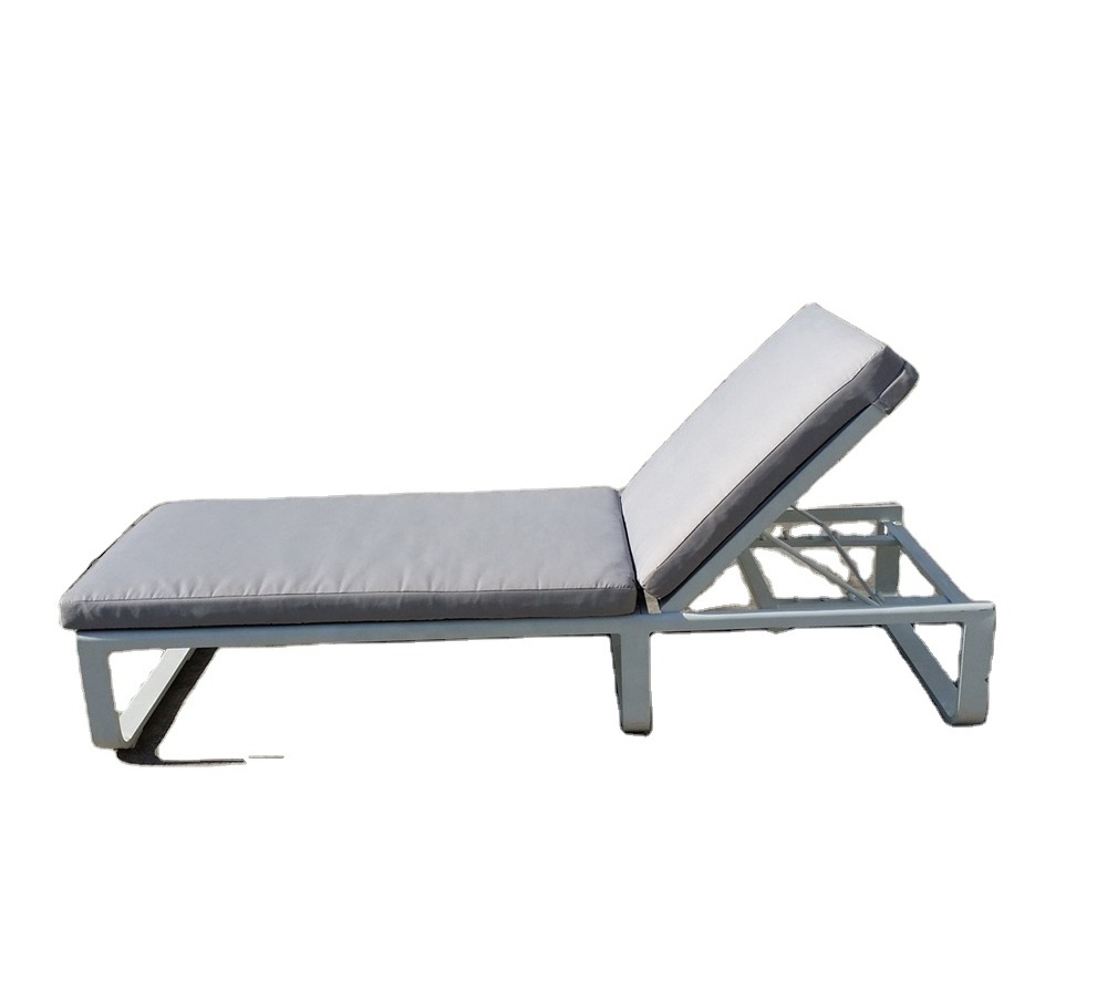 Outdoor Aluminum Frame Metal Swimming Pool Beach Patio Garden Sun Bed Chaise Lounge Chair