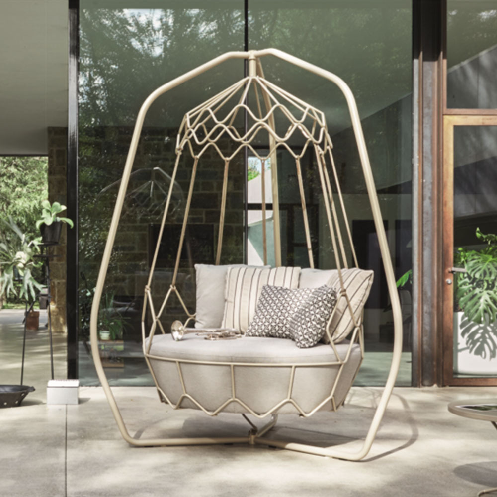 Outdoor garden furniture aluminum egg swing chair hanging chair