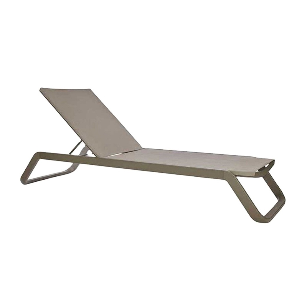 Swimming pool side sunbed furniture garden aluminum sun loungers