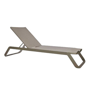 Swimming pool side sunbed furniture garden aluminum sun loungers