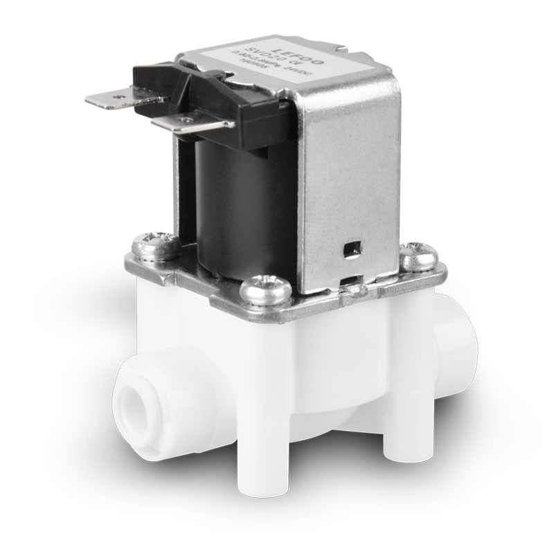 LEFOO SVD20 plastic 1/4 water one way flow valve inlet Solenoid Valve for home appliances,RO Water Purification System