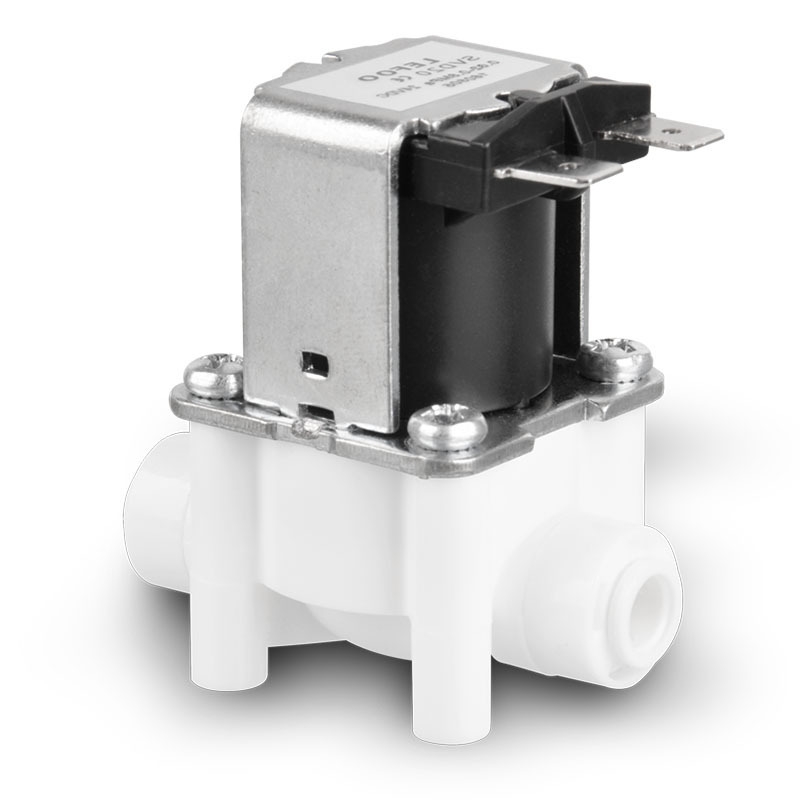 LEFOO SVD20 plastic 1/4 water one way flow valve inlet Solenoid Valve for home appliances,RO Water Purification System