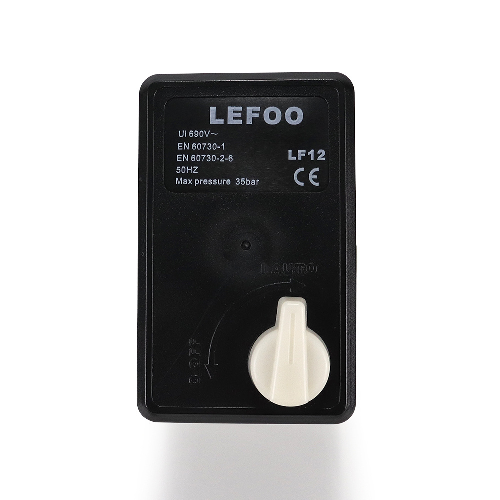 LEFOO LF12 6A-10A air pressure switch for compressor and pump with on-off knob thermal relay