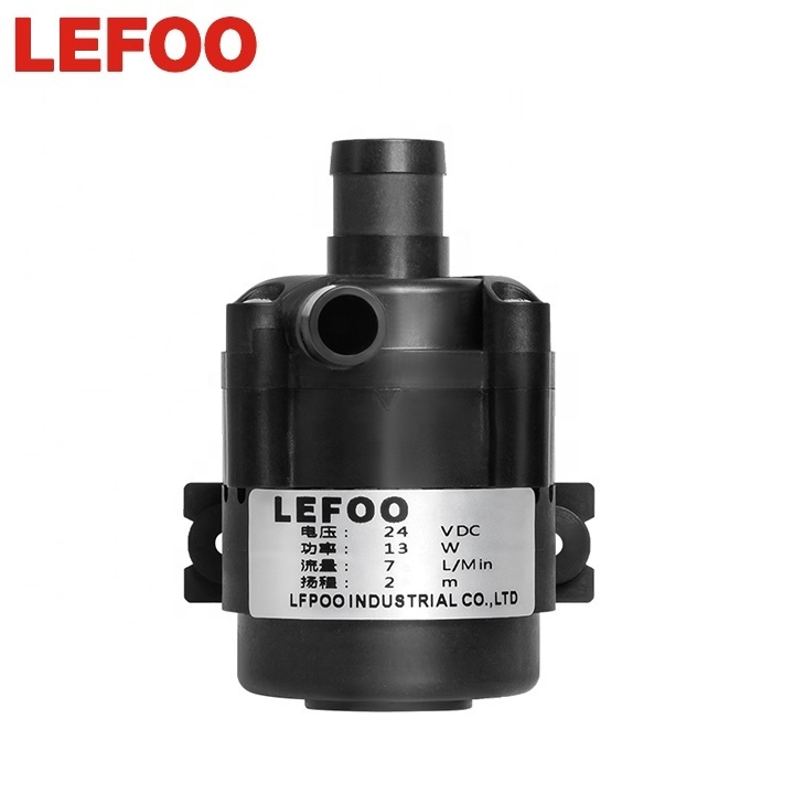 LEFOO mini 24v dc brushless small Laser cooling circulation pump hot water 15mm submersible water pump