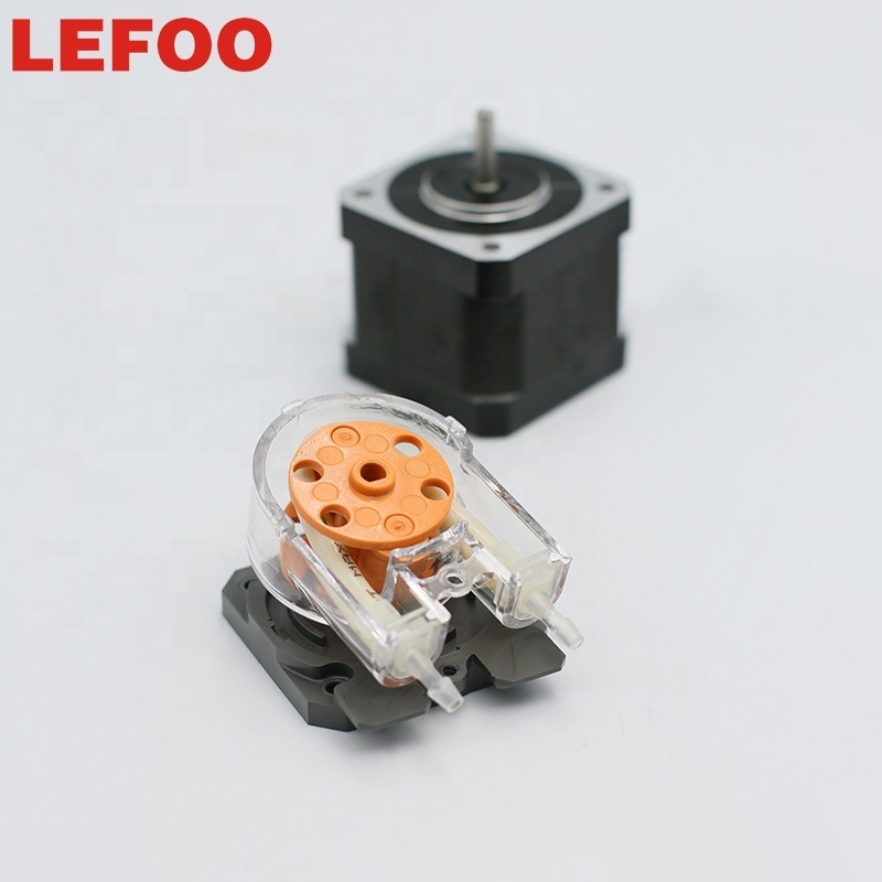 LEFOO Stepper Motor Peristaltic Pump manufacturer Three Rollers Beverage Dispensing Pump Dosing Pump 12V