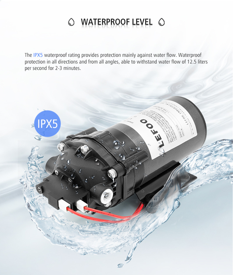 LEFOO Lefoo 12V DC Water Cleaning purification drinking diaphragm pressure pump Demand Delivery Pump RV water pump