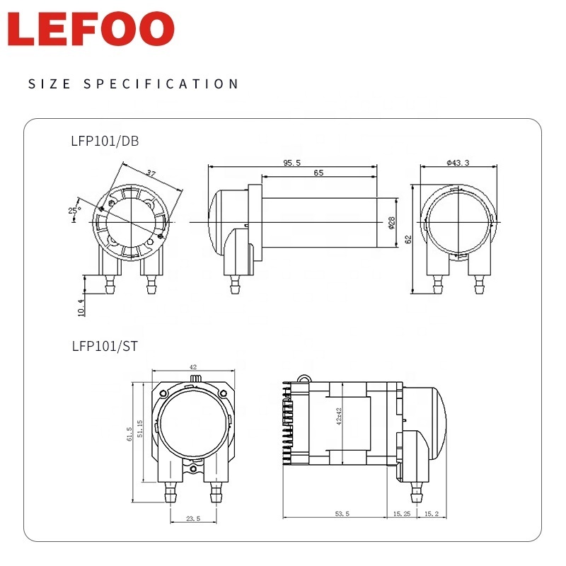 LEFOO Stepper Motor Peristaltic Pump manufacturer Three Rollers Beverage Dispensing Pump Dosing Pump 12V