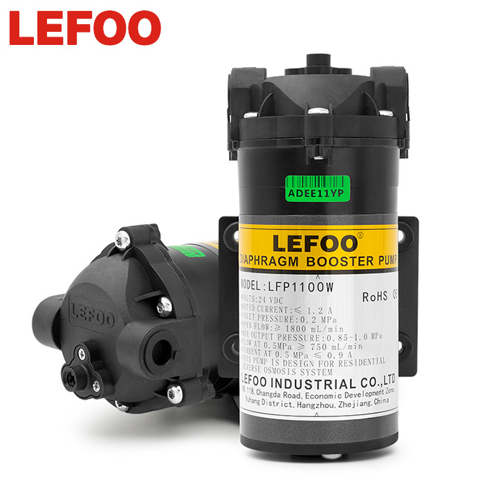 LEFOO 24V 100gpd ro booster pump diaphragm water pump ro water purifier pressure membrane pump