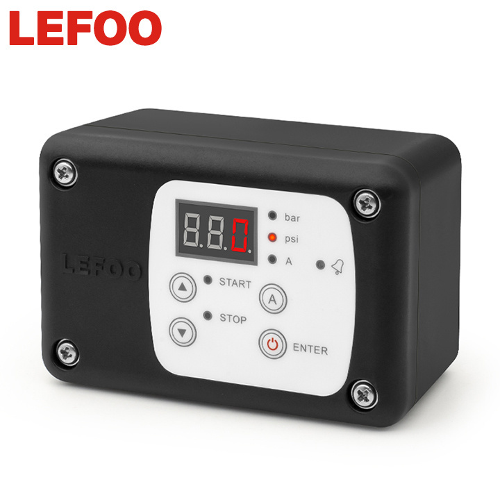 LEFOO 110-220VAC alarm electronic digital display air pressure automatic control switches for air compressor water pump