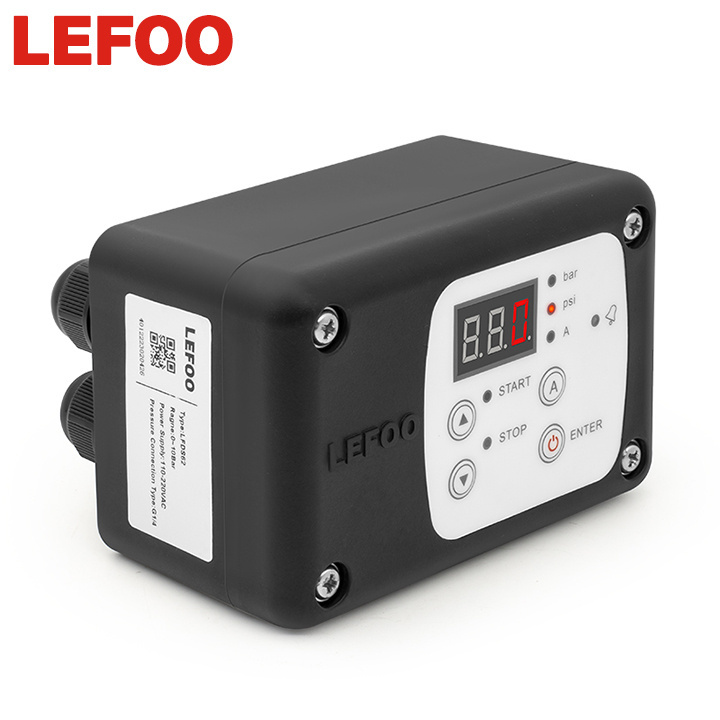 LEFOO 110-220VAC alarm electronic digital display air pressure automatic control switches for air compressor water pump