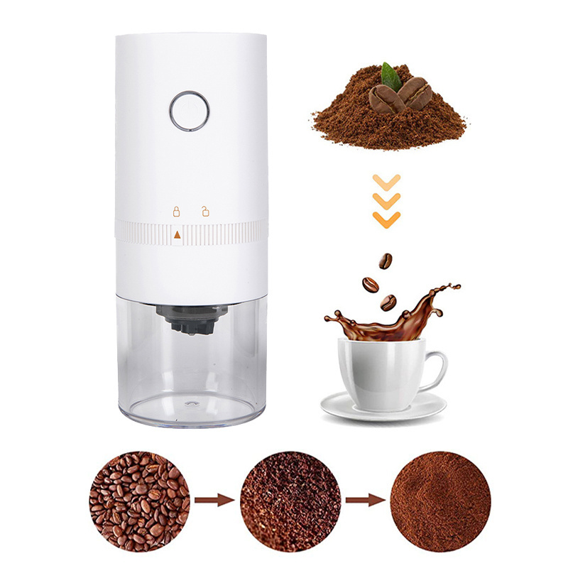 Portable Electric Coffee Grinder Automatic Coffee Bean Mills Burr Coffee Grinders for Drip/ Espresso/French Press USB Charge