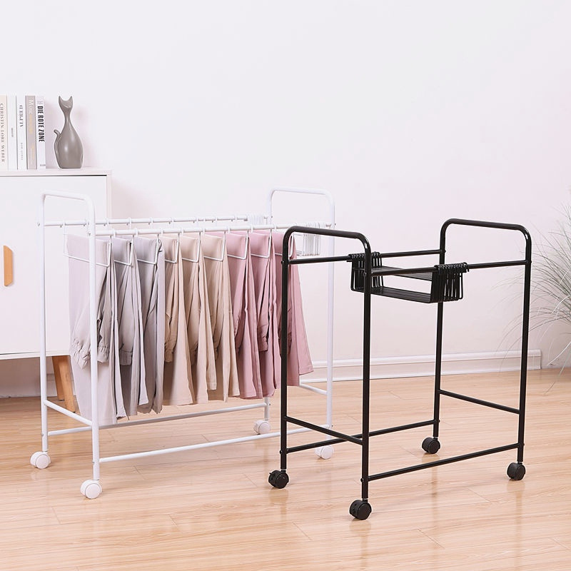 Clothes Organization Trouser Storage Rack Drying Rack Movable Hanging Pants Clothing Storage Rack