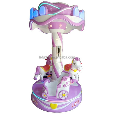 Pink  And Other Color Customized 3 Seats Kids Indoor Mini Carousel Merry Go Round For Sale Amusement Park Carousel Mini