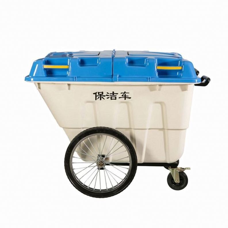 400L plastic  garbage bin trolley