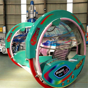 Children Adults Amusement 360 Rolling Swing Led Happy Le Bar Car