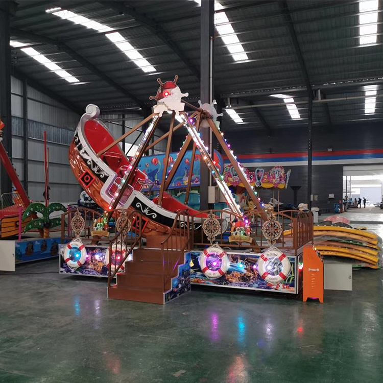 Kids Playground Shopping Mall Mechanical Games Portable City Park Rides Swing Mini Pirate Ship