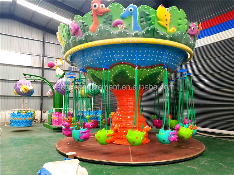 Fun Fair Attractions Amusement Park Rides Dinosaur Swing Flying Chair For Sale