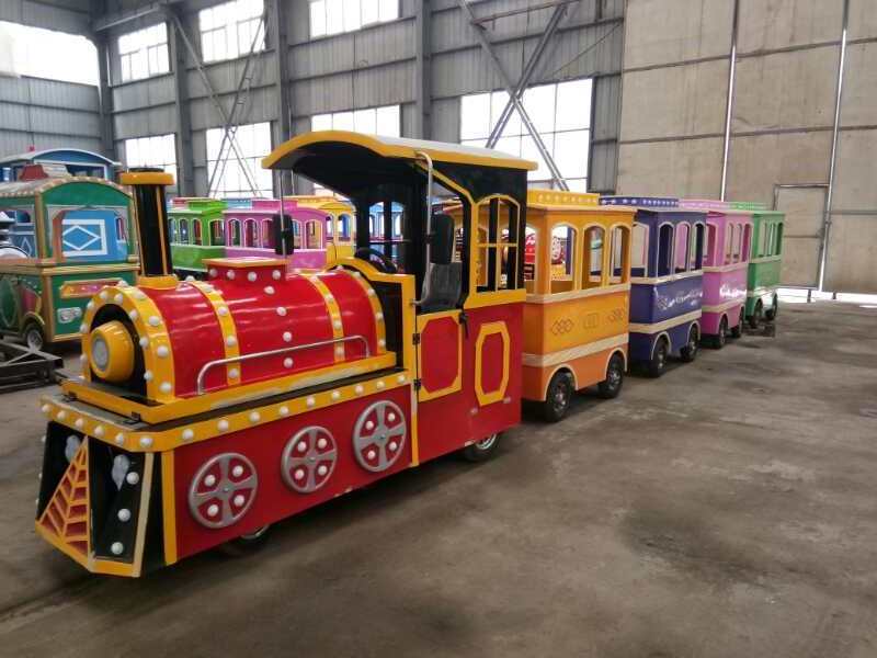 Amusement Park Ride Children Equipment Kids Electric Mini Tourist Train Kiddie Trackless Train