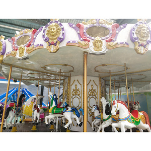 Outdoor Kids Amusement Park Rides Large-Sized Merry Go Round Christmas Carousel