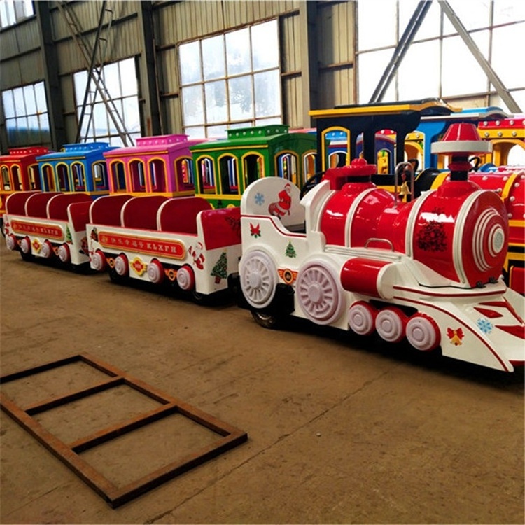 Amusement park games  christmas train children's amusement ride on train