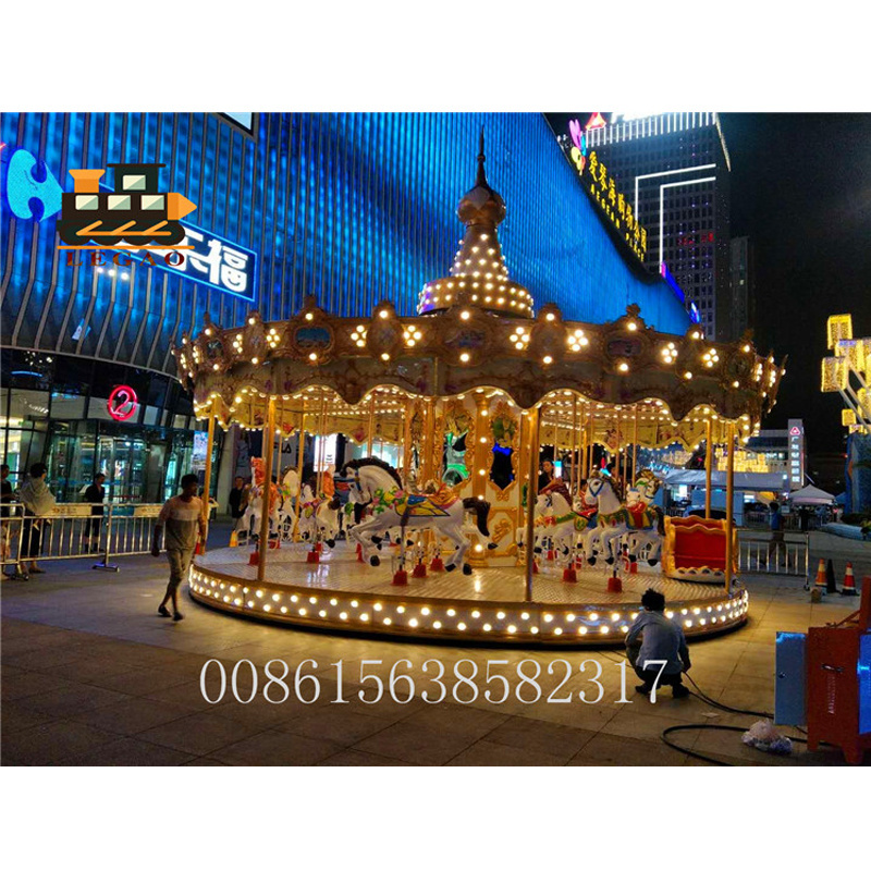 China Manufacture Amusement Park Equipment Carousel Horse Ride Merry Go Round for Sale