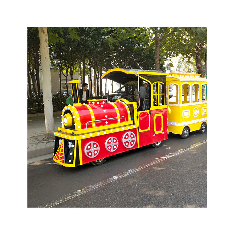 Amusement Park Ride Children Equipment Kids Electric Mini Tourist Train Kiddie Trackless Train