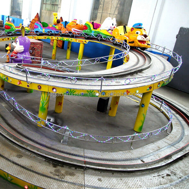 China hot sale  funfair equipment track train mini roller coaster for sale funfair rides