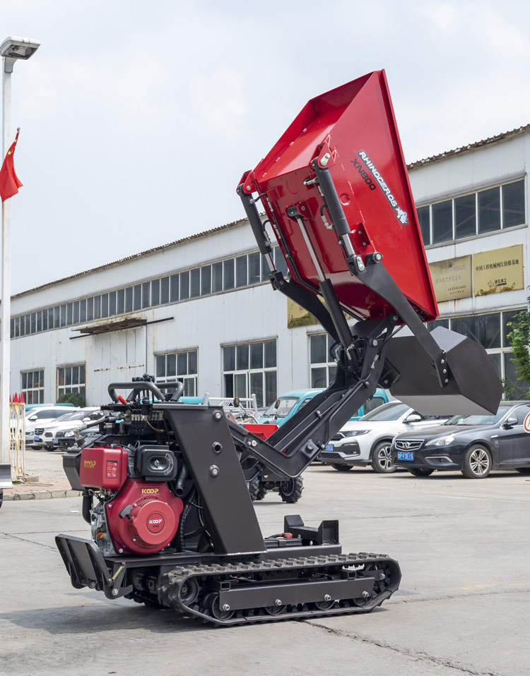 XN800 Self Loading Mini Dumper 800kg Tracked Dumpers Rhinoceros Small Track Transporter