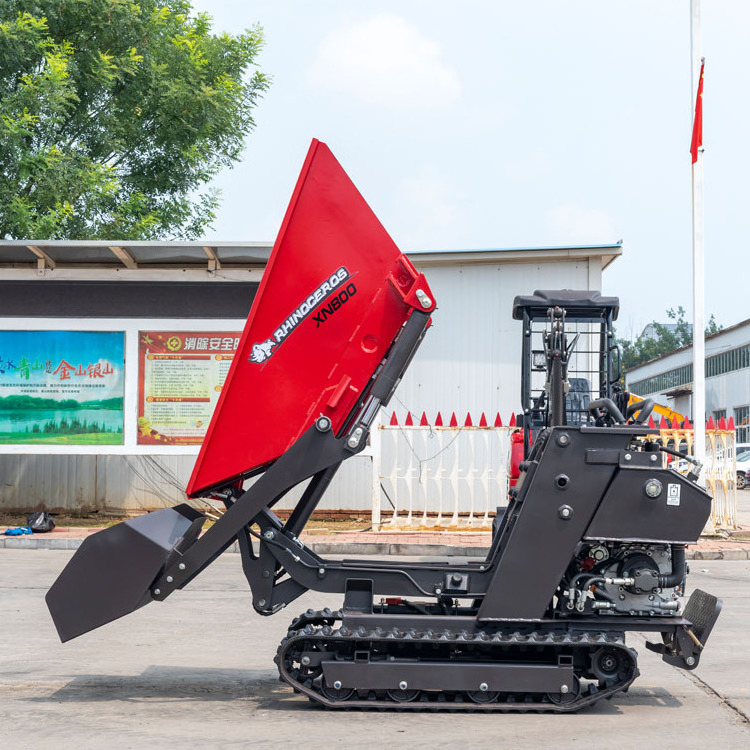 XN800 Self Loading Mini Dumper 800kg Tracked Dumpers Rhinoceros Small Track Transporter