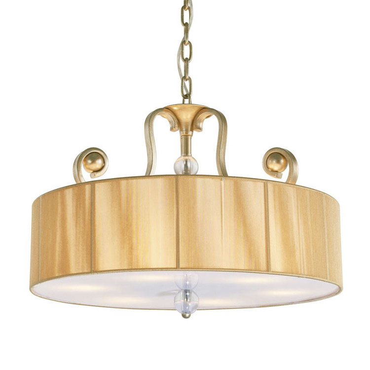 Contemporary Silver Foil With Antique Brass Semi Flush Mount Ceiling Light Fixture Close to Ceiling Light