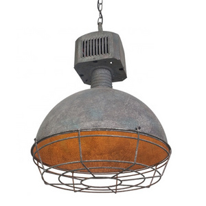 Farmhouse Industrial Vintage Barn Ceiling Light Metal Caged Fixture Hanging Lamp Nautical Pendant Light