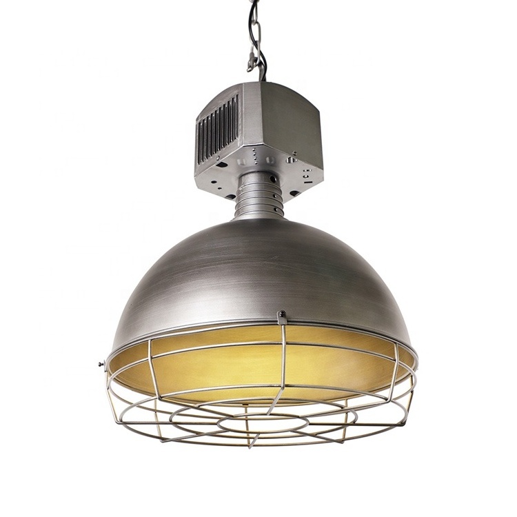 Farmhouse Industrial Vintage Barn Ceiling Light Metal Caged Fixture Hanging Lamp Nautical Pendant Light