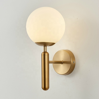 Nordic Wandlamp Lighting Bathroom Mirror Stair Light Modern Wall Lamp Ball LED Wall Sconce Lights Fixtures Beside Bedroom Glass