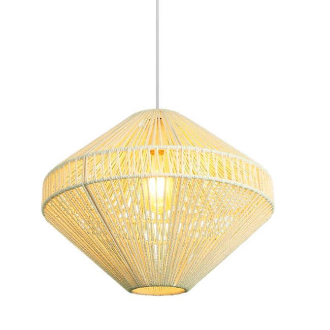 Bohemian Modern Woven Pendant Light Lamp Rattan Lampshade Ceiling Chandelier Light Fixture Rattan Pendant Light Rattan Lamp