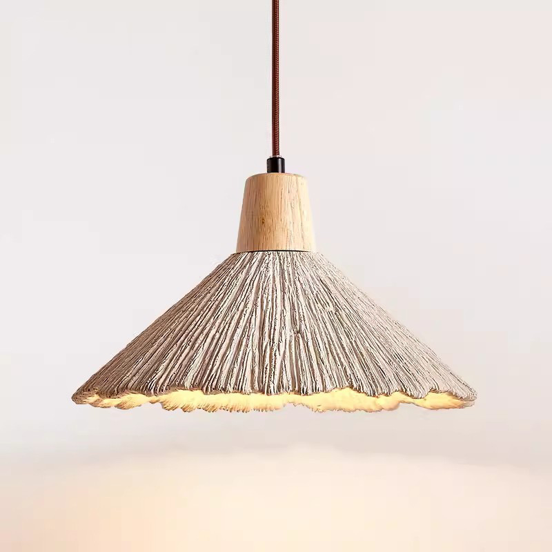 Creative Decorative Droplight Hanging Lamp Ceiling Lighting Cement Wood Concrete Pendant Lamp Pendant Light for Home Art Decor