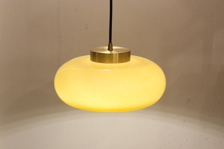 Modern Midcentury Flush Mount Orange Glass pendant lamp pendant light for Bedroom Living Dining Room Kitchen Island